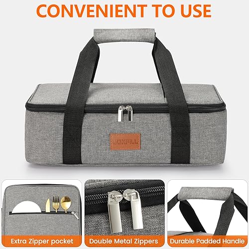 Miniatura 4 de Bolsa de almuerzo térmica aislada para alimentos calientes o fríos bolsa de mano aislada para comida caliente o fría bolsa de mano aislada para