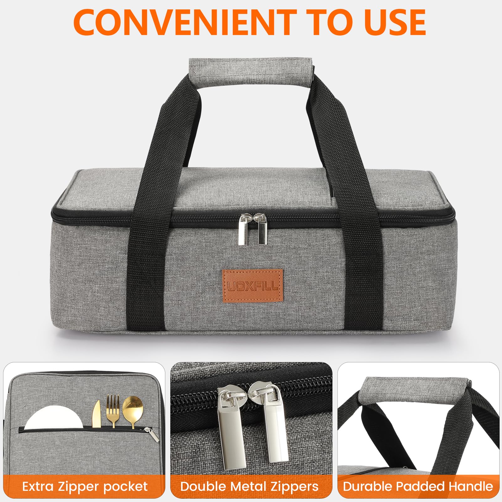 Cabilock 10 Borse Termiche Isolanti Portatili – In Materiale Spesso E Resistente Per Conservare Cibi Caldi O Freddi, Ideali Per Scuola, Ufficio E Picnic