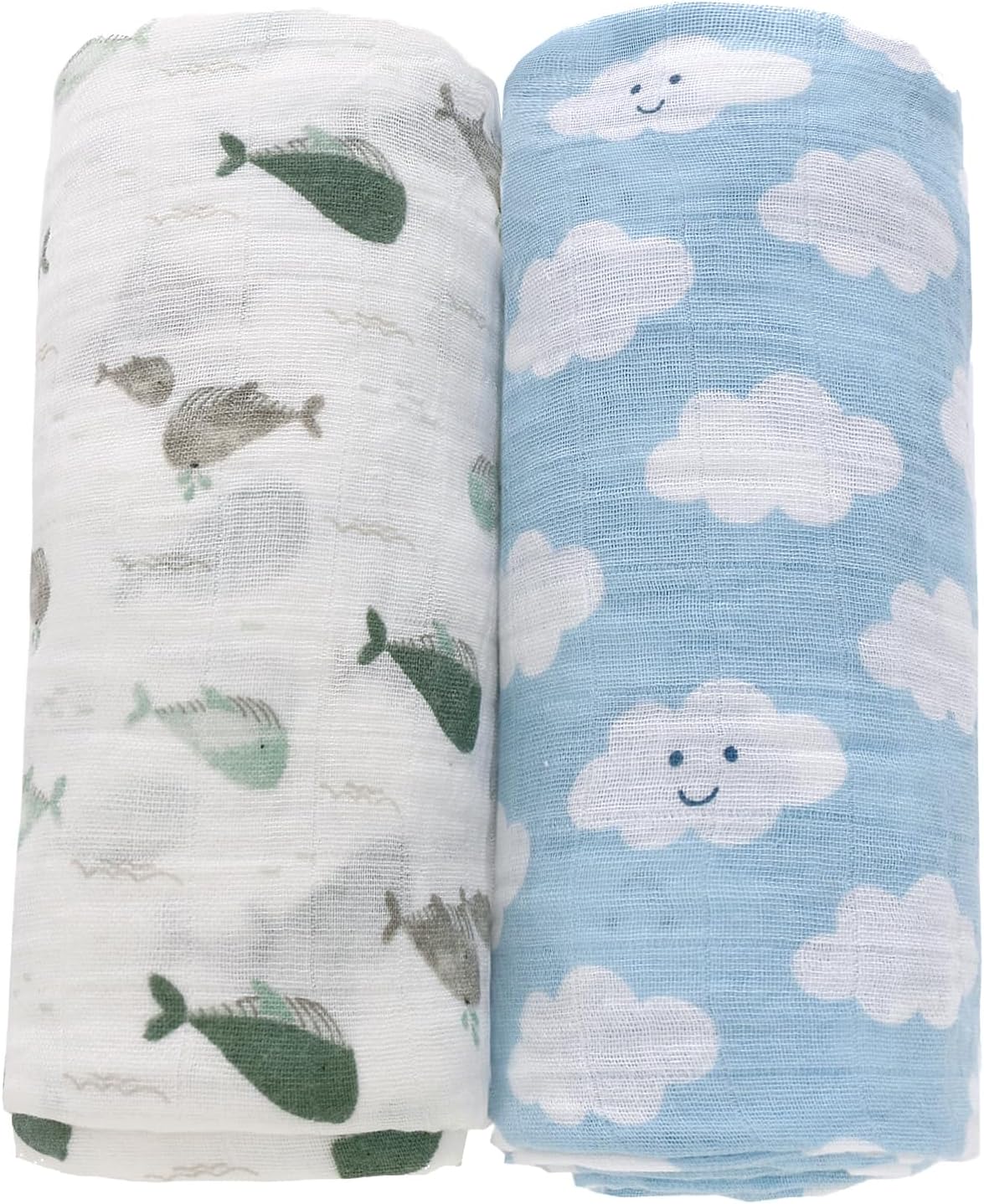 Miracle Baby Muslin Swaddle Blanket for Girl Boy, 47"x47
