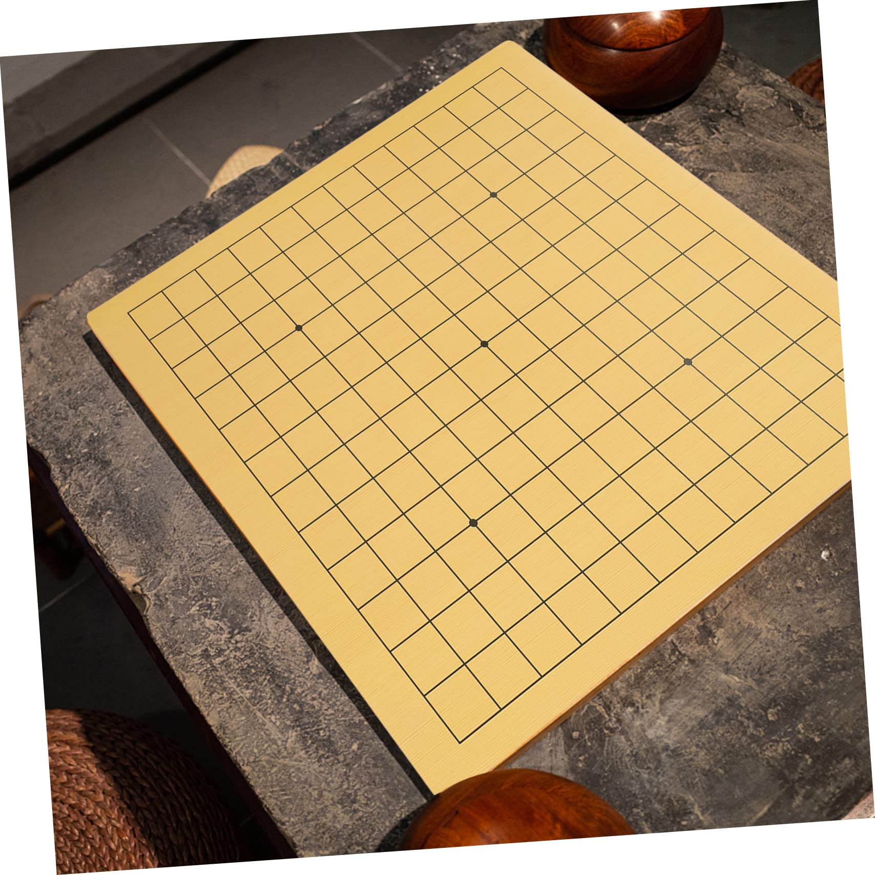 Milisten Jeu de Go en Bois 2 Pièces Plateau Pliable Stable, Planche Double Face pour Garçon et Filles et Voyages