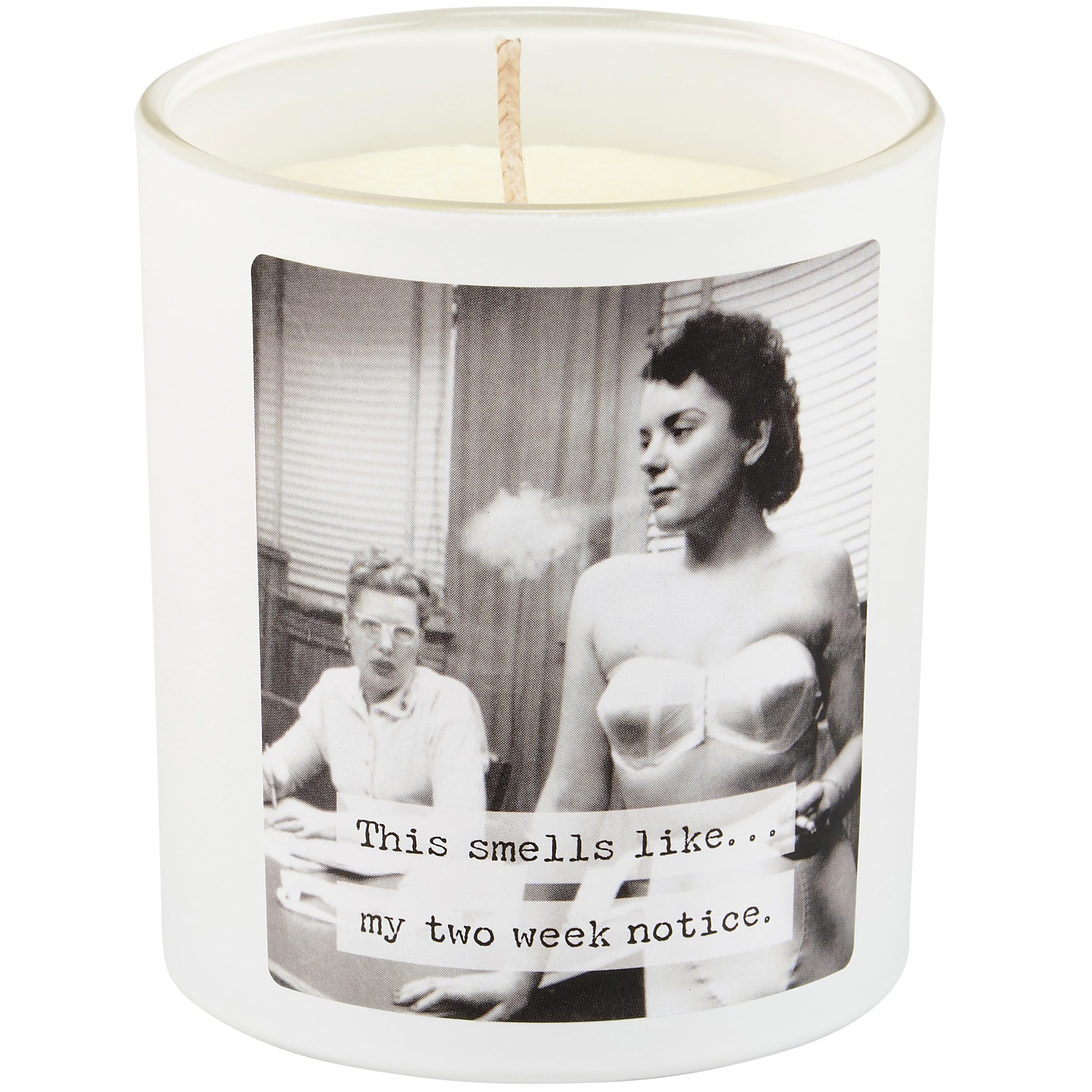 Primitives by Kathy Two Week Notice Candle, Vintage Black & White, 73532