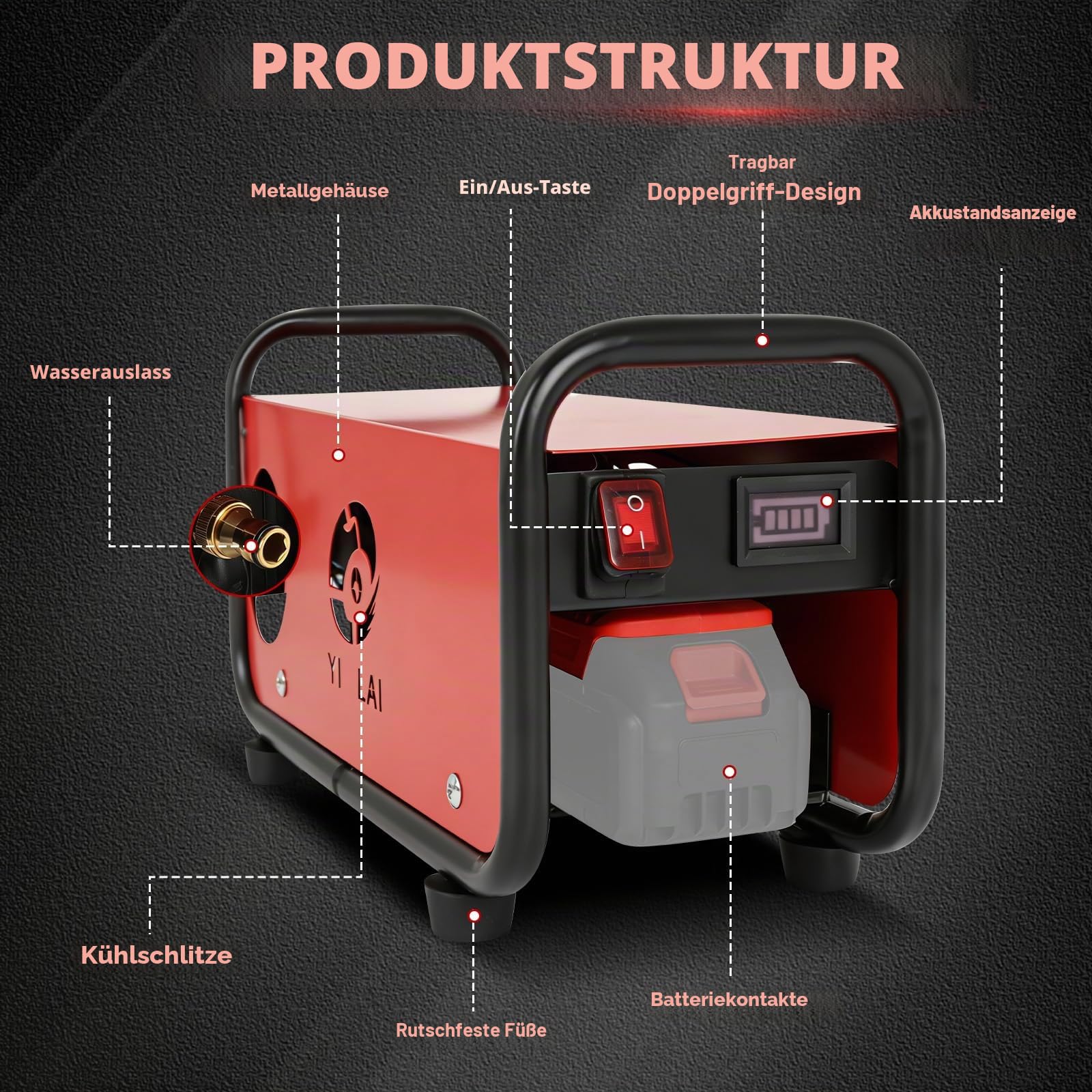 Wasserpumpe Kompatibel mit Makita 18V Akku Elektrische Gartenpumpe