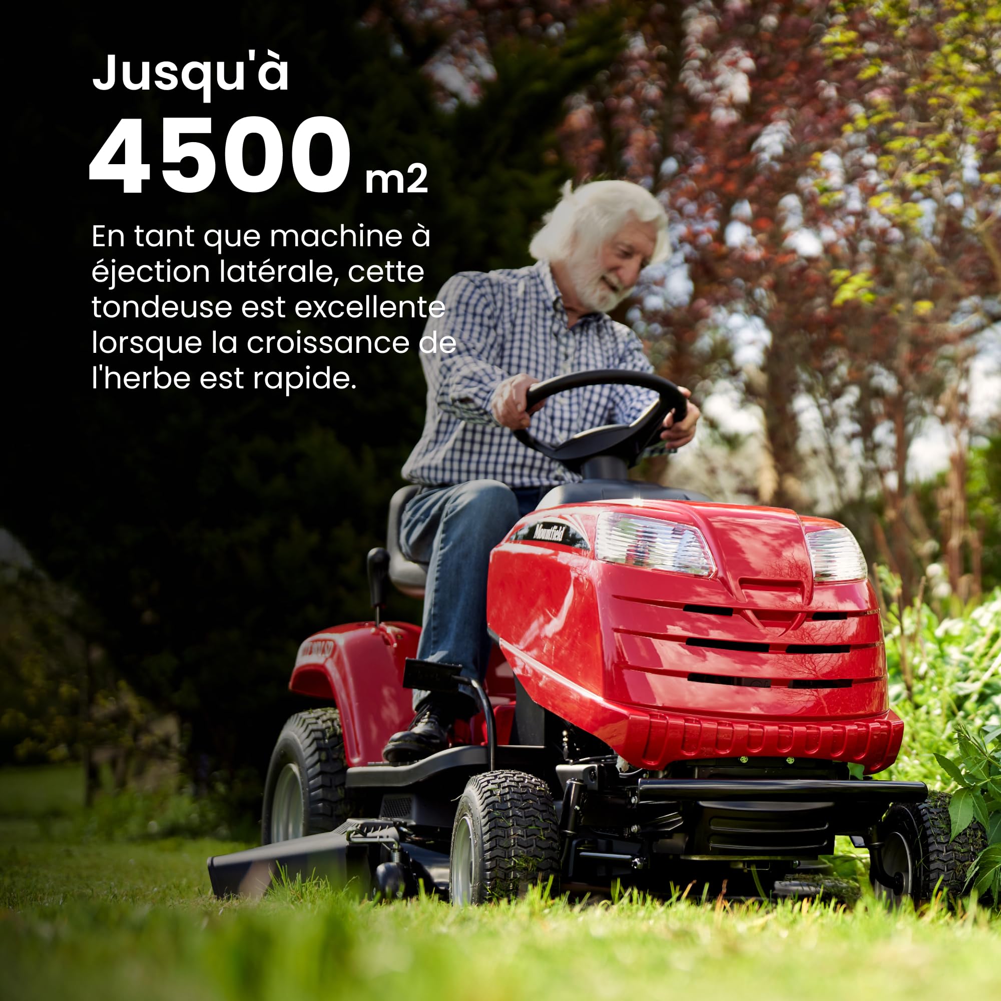 Mountfield Tracteur MTF 98M SD, 98 cm – Transmission Manuelle, Éjection Latérale – Pelouses Jusqu'à 8 000 m²