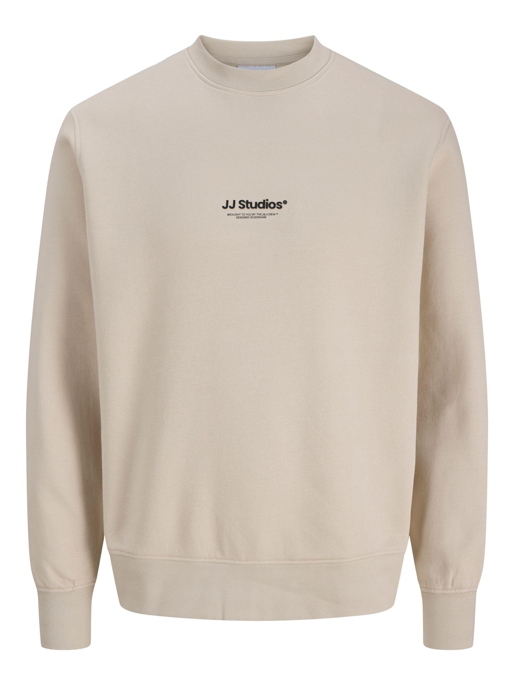 JACK & JONES Mens Jjesoho Sweat Crew Neck Noos, Moonbeam, XS UK