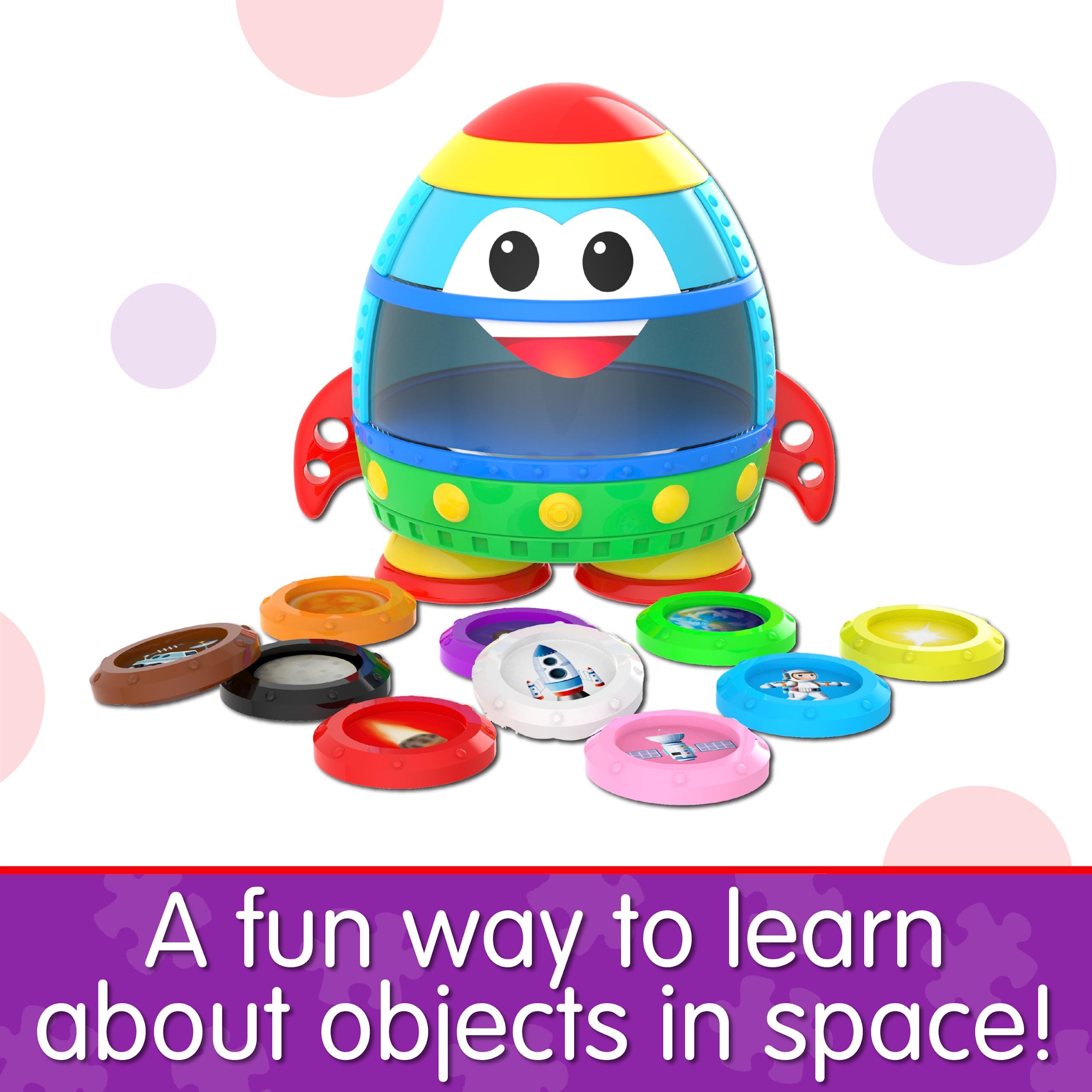 The Learning Journey: Learn with Me โ Rocket โ Learn About Space - Discover & Find - Preschool Toddler Montessori Learning Toys & Gifts for Boys & Girls Ages 2-5 Years - Award-Winning