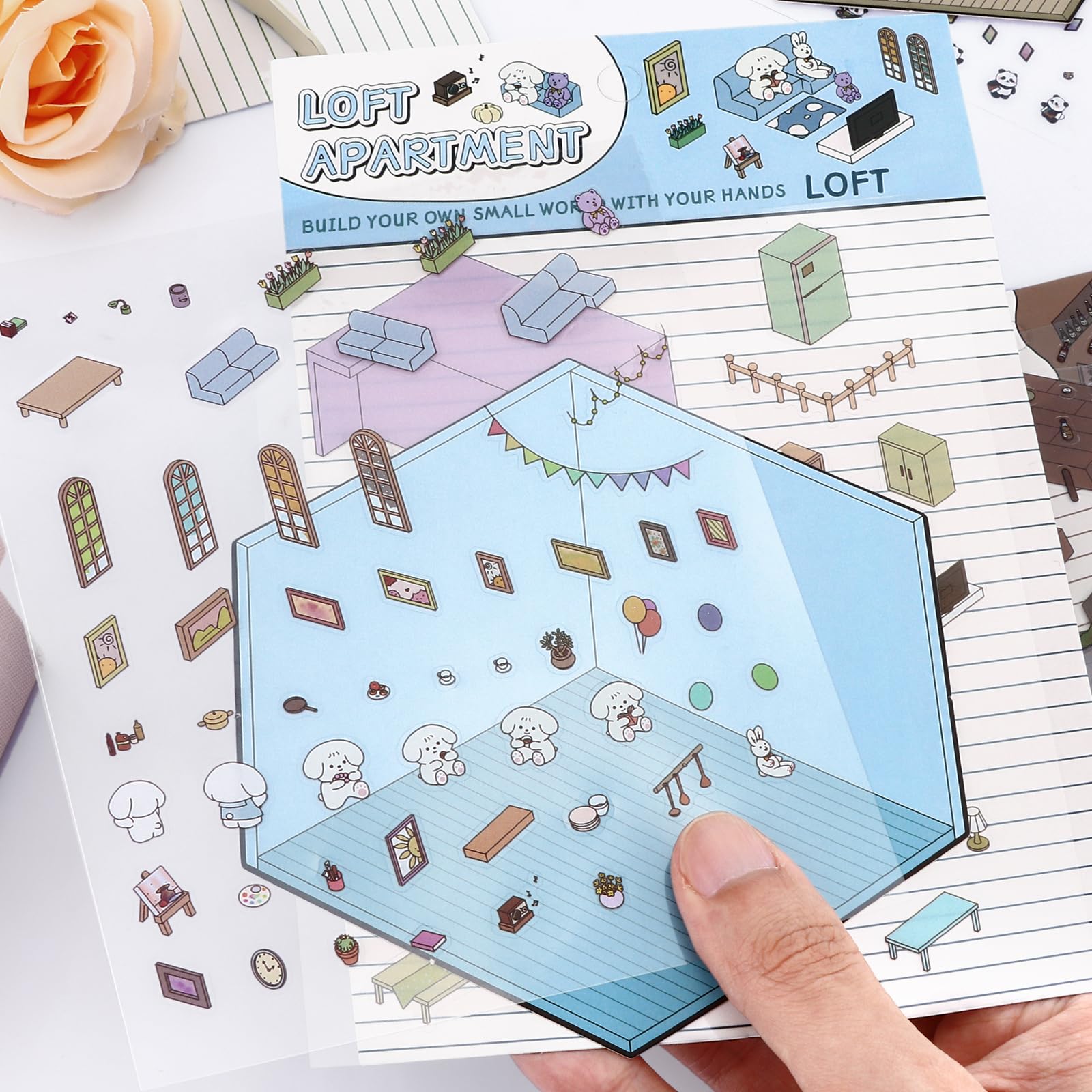 Decoration Maison Autocollants 3D Scènes Miniatures - 10 Thèmes Différents - DIY Créatif Pour Adultes Et Enfants Loisirs Anti-stress