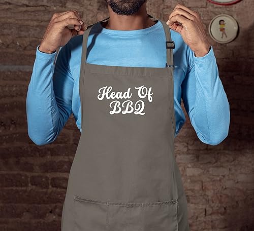 Miniatura 3 de TEEAMORE Delantales de parrilla personalizados para mujeres y hombres, añade tu texto, delantal de cocina de chef personalizado