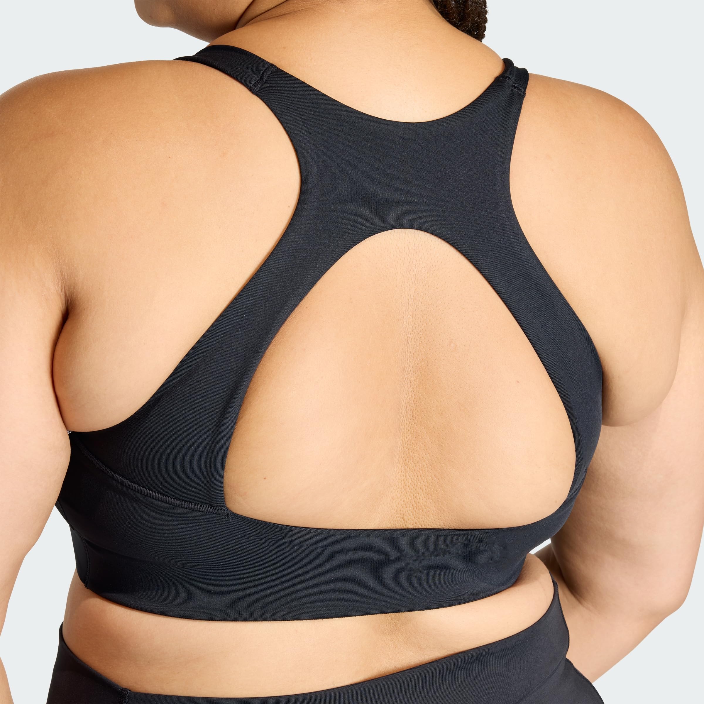 adidas Optime Workout 3-Stripes Medium Support Bra (Plus Size) Reggiseno Sportivo Donna (Pacco da 1)