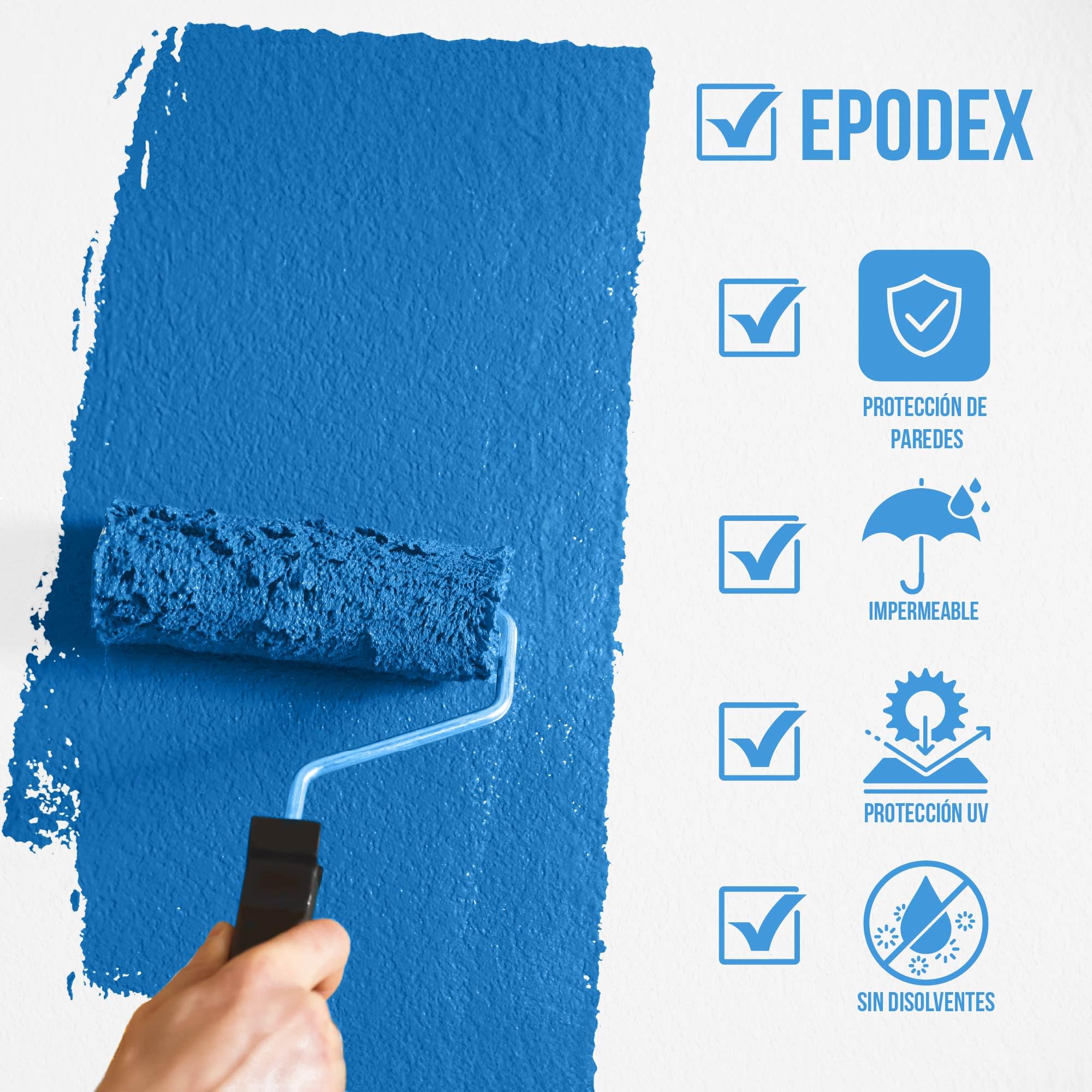 EPODEX Pintura para hormigón 2K con accesorios, 12kg - Sand | Pintura epóxica para suelos, Resina epoxi para suelo, Impermeable, Sótano, garaje, taller, Interior - 30m² con 2 capas