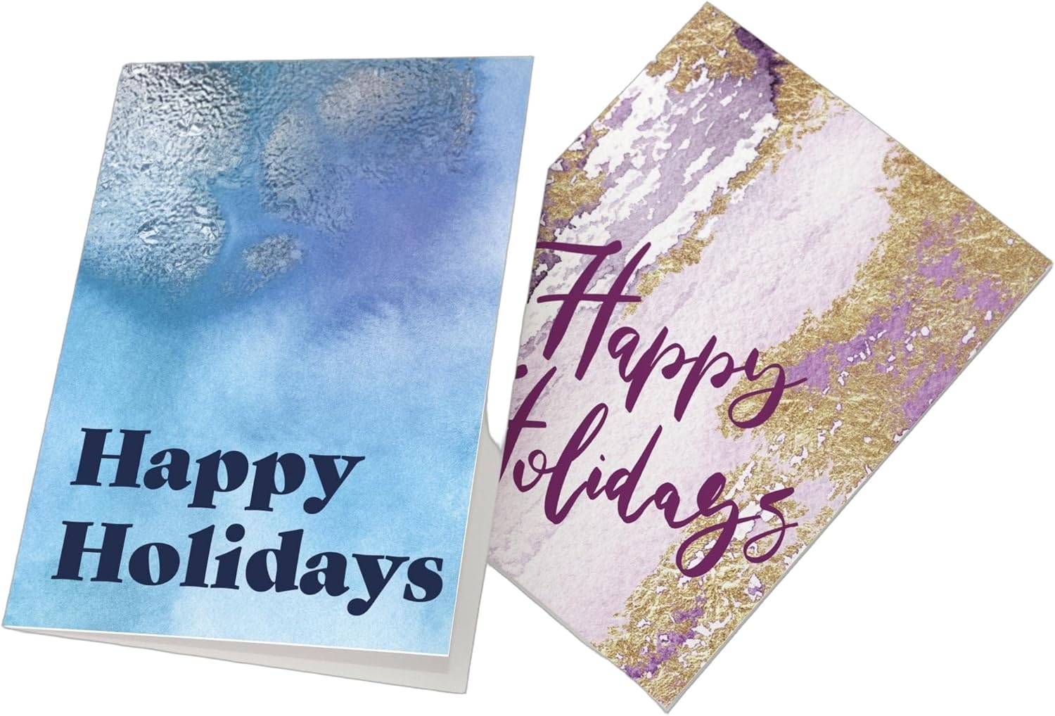 Colorful Happy Holiday Cards - 24 Cards w/White Envelopes - Abstract Designs - Stationery Printed in the USA by RitzyRose