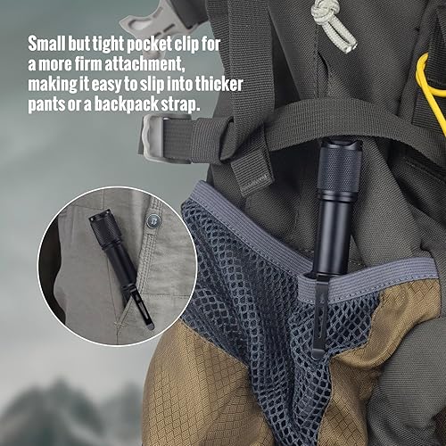 Miniatura 8 de ThruNite Archer - Linterna recargable LED 2A C, linterna AA de alto 1000 lúmenes con cordón, IPX8 impermeable, doble interruptor, luz al aire libre