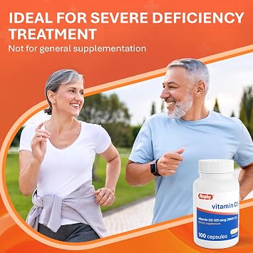 Rugby Vitamin D3 5,000 IU (125 mcg), 100 Capsules