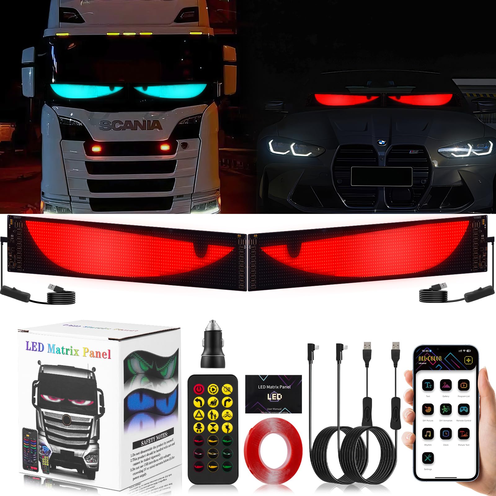 2pcs Devil Eyes Lights for Cars, 23.62
