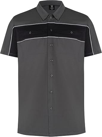Vance Leather Mens Short Sleeve Button Down Mens Button Up Short Sleeve Two Pockets Soft Regular Fit Mens Casual Shirts