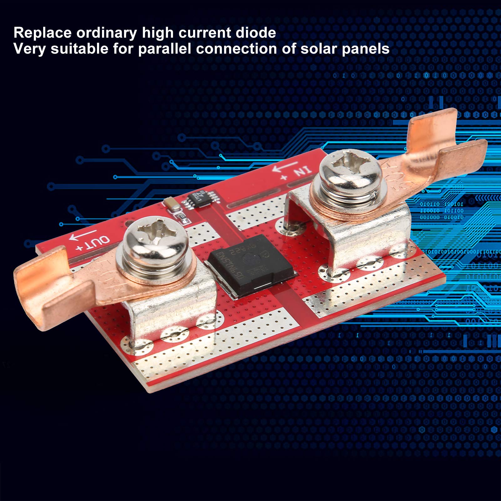 Contrôleur Solaire MPPT 50A avec Carte Anti-Refoulement, 12V 24V 48V, Haute Sécurité, Faible Perte, 38 x 54 mm