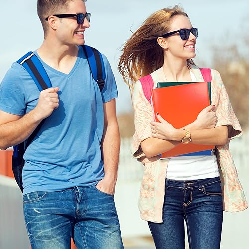 Miniatura 7 de GNL Carpetas de plástico con bolsillos y puntas, paquete de 10, carpetas de archivos de 2 bolsillos resistentes de colores tamaño carta, carpetas