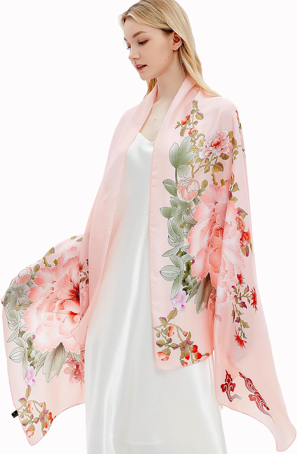 Gragengs Women Silk Scarves Long Satin Lightweight Outdoor Shawl Wraps Printed Head Scarf 70''X35'' - Image 4