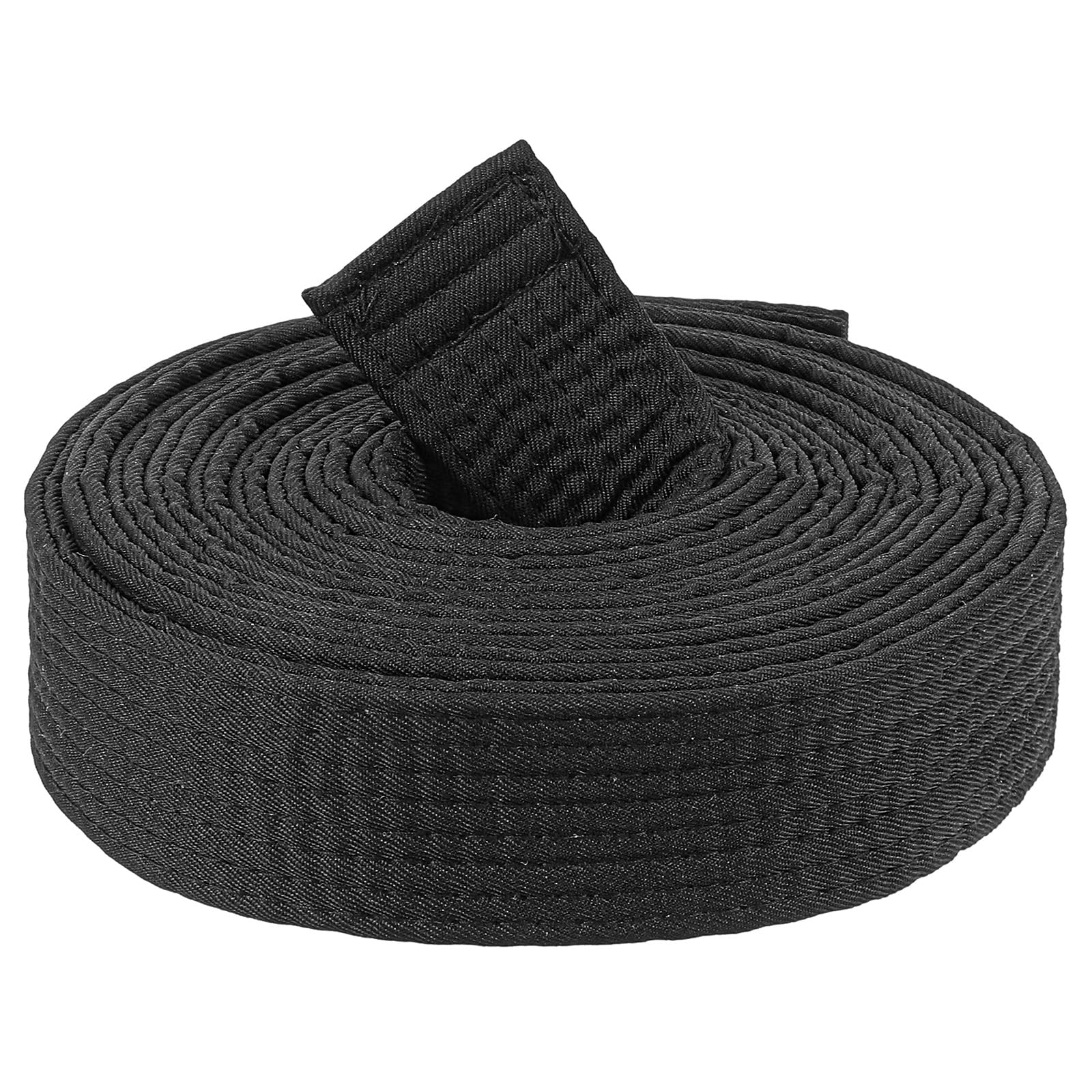 Ceinture de jiu jitsu de 280 cm de long et 4 cm de large - En coton résistant - Pour sports de combat, judo, karaté et lutte - Noir