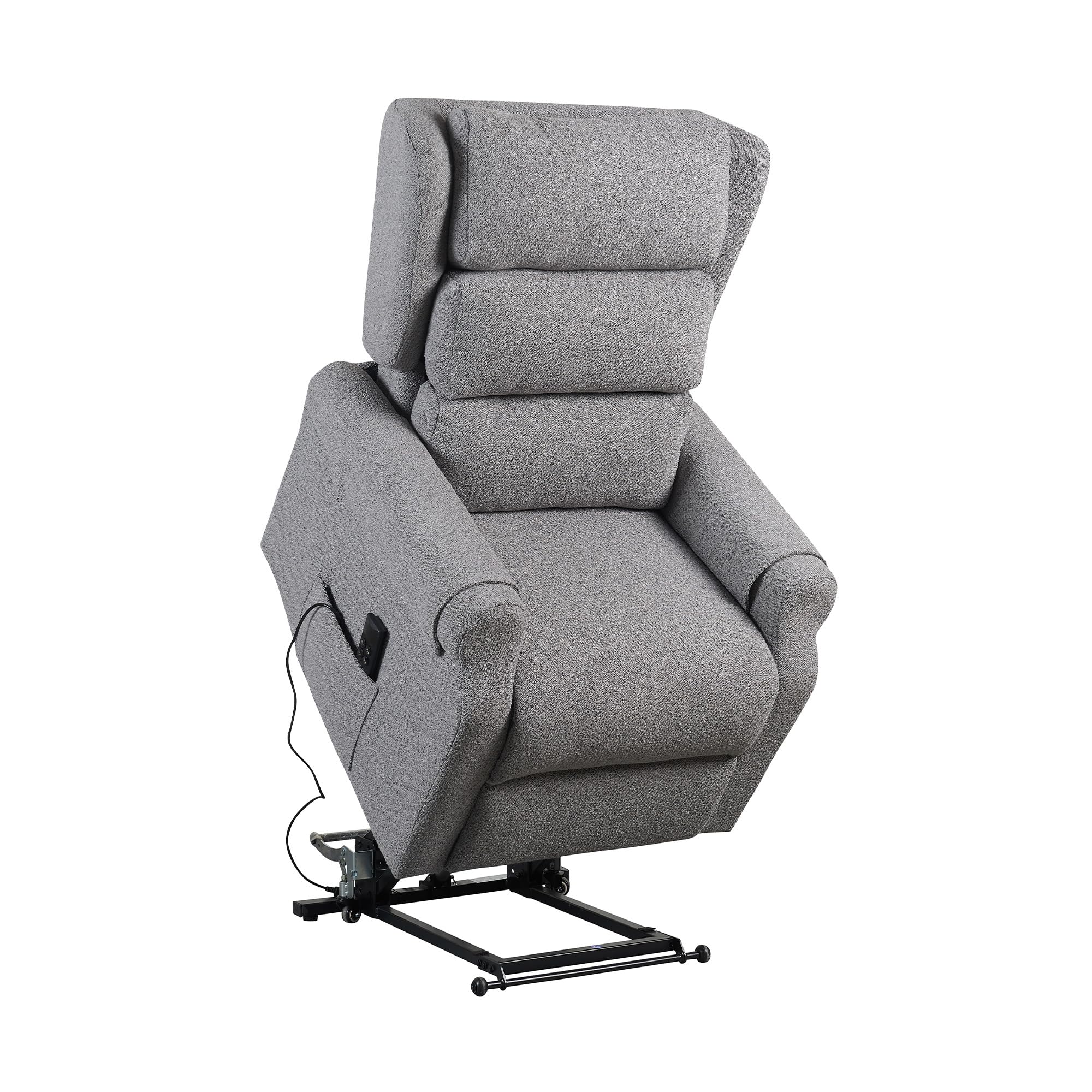 POLTRONE ITALIA Poltrona Relax Elettrica Zero Gravity 2 motori Reclinazione indipendente Estensione pediera Ruote roller per spostamento utente Detraibile 19% alzapersona Grigio