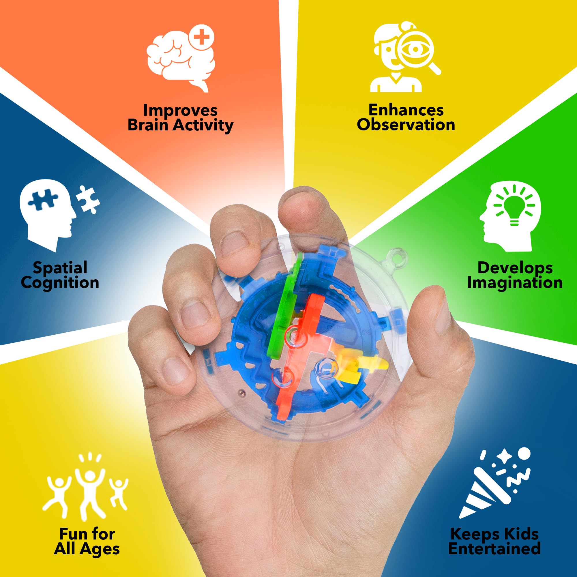 Llavero Fidget 3 En 1 – Tablero Magnético Con Laberinto Y Bolas De Acero – Juguete Anti-estrés Para Niños Y Adultos – Regalo Creativo