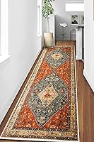 Vista 3 de COMSLE Alfombra Runner Bohemia, 2' x 7' Alfombras Lavables para Pasillo de Lana Sintética Pequeña Alfombra de Área de Cocina Alfombra Decorativa