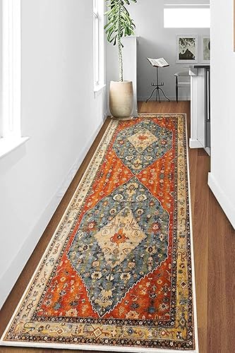 Miniatura 5 de COMSLE Alfombra Pasillera Bohemia, Alfombras Lavables de 2' x 8' para Pasillo, Lana Sintética, Alfombra Pequeña para Área de Cocina, Alfombra
