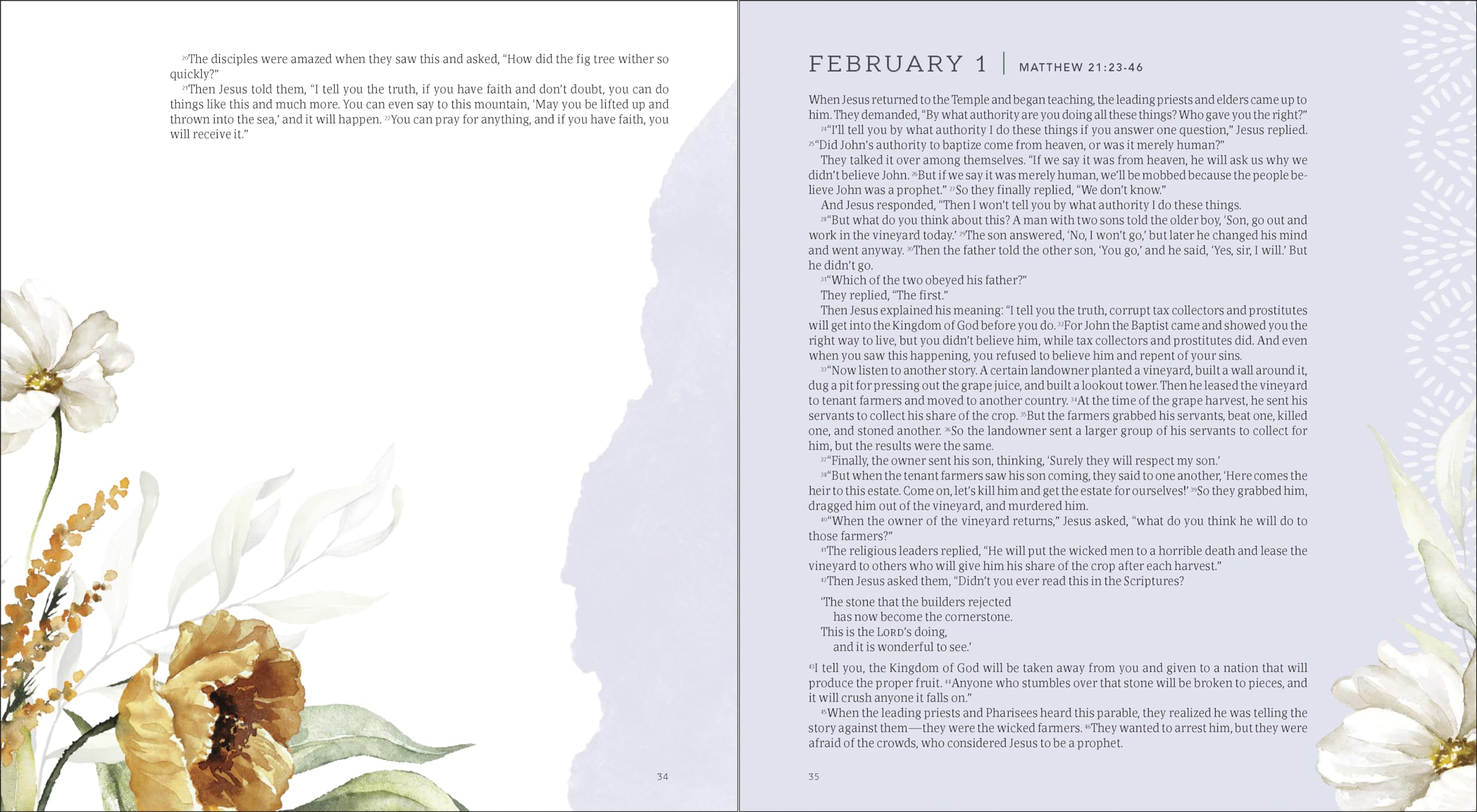 The One Year Bible New Testament: NLT (Softcover, Floral Paradise) - Image 9