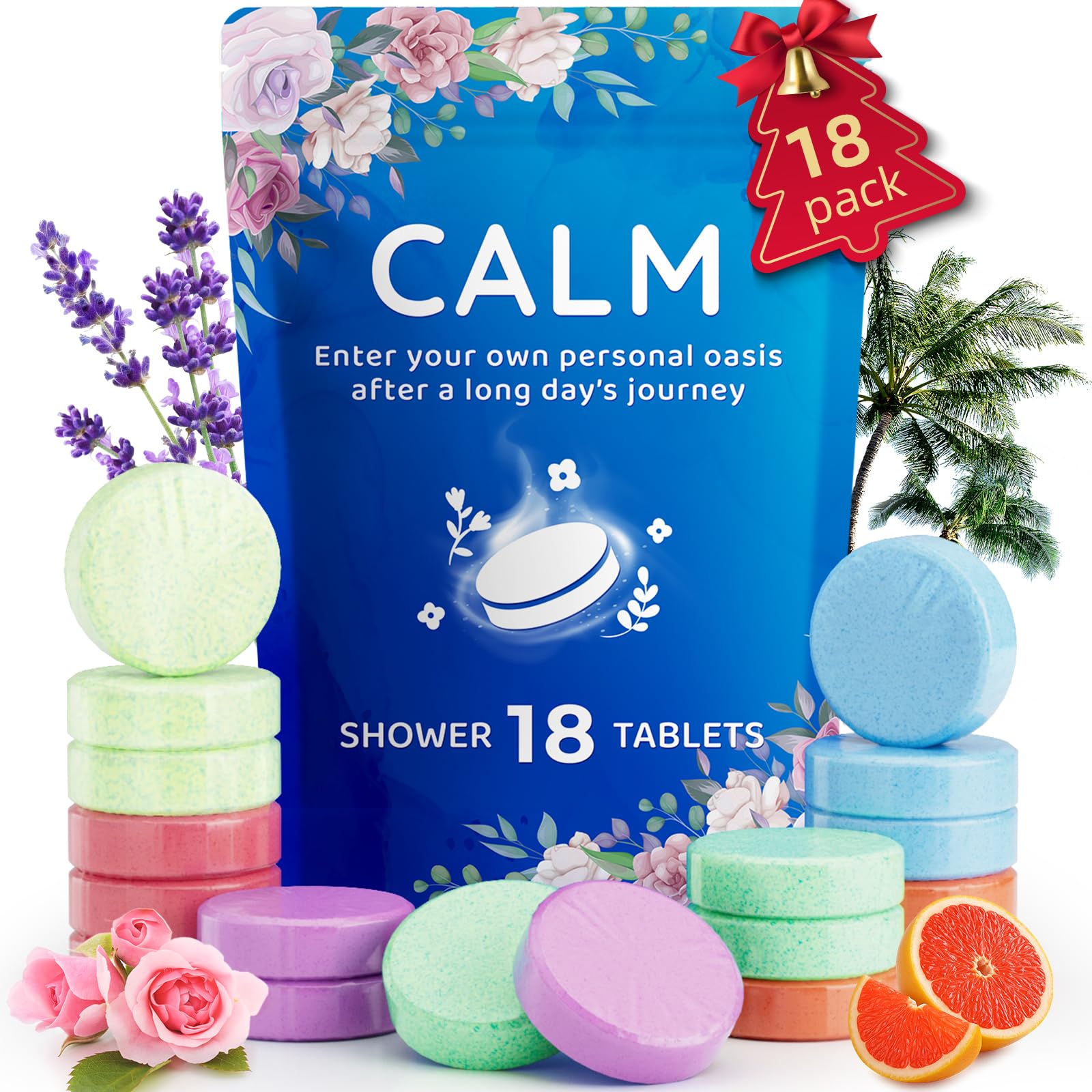 18-Pack Shower Steamers Aromatherapy, Shower Bath Bombs with Individually Wrapped, Variety Shower Tablets, Mothers Day Presents for Mom, Birthday Presents for Women, White Elephant