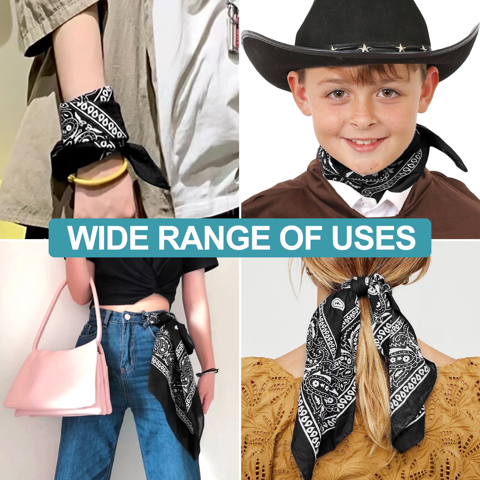 sularpek Paisley Bandana, Stylish Cowboy Headband Handkerchief, Premium Stylish & Versatile Bandana, Bandanas for Outdoor Adventures Perfect for Cycling, Hiking, Running, Yoga, Motorcycling, and More — view 7