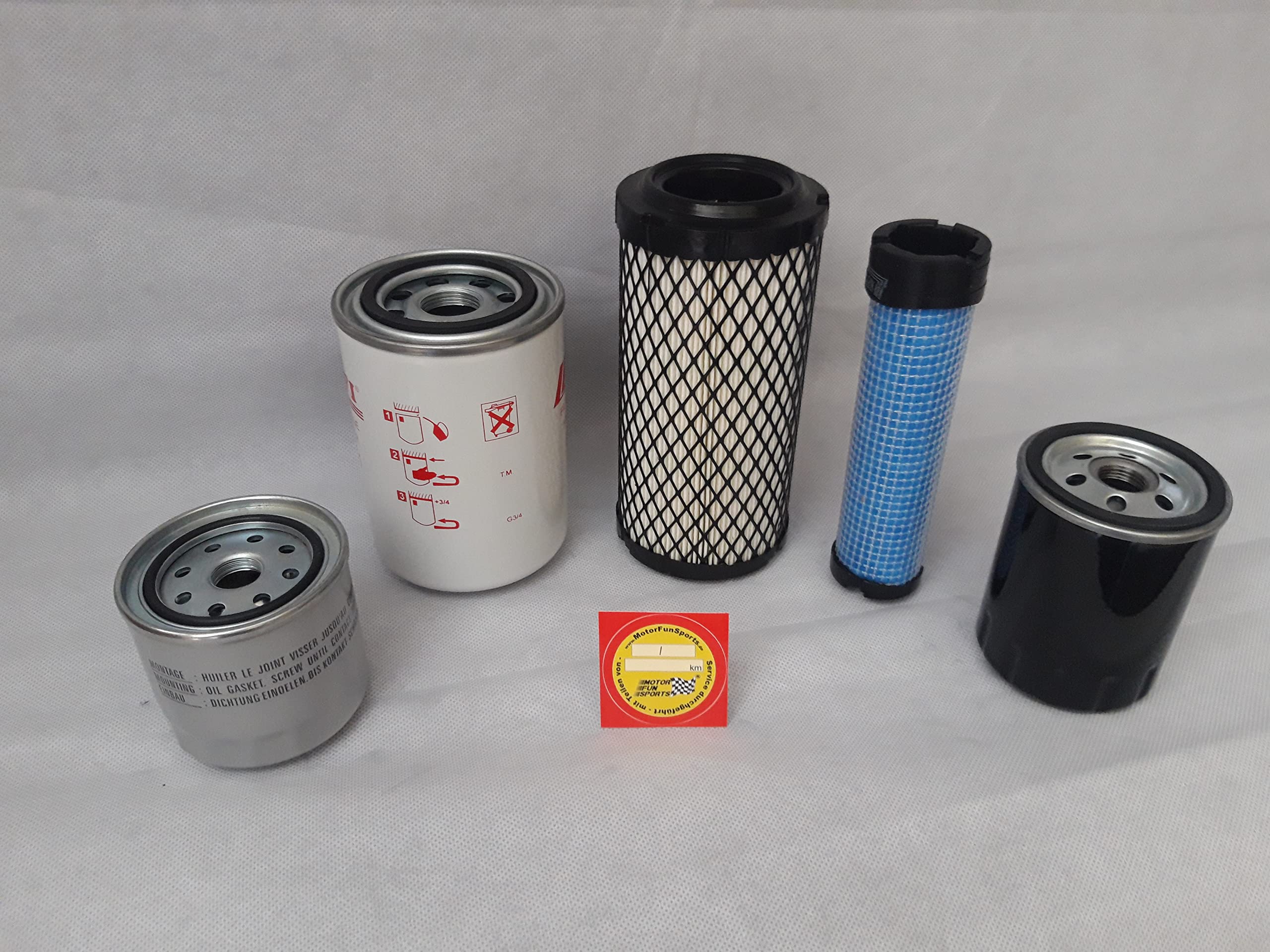 Set filtro (grande) compatibile con Kobelco SK015 con motore 103-10 filtro olio, filtro aria, filtro carburante, filtro idraulico