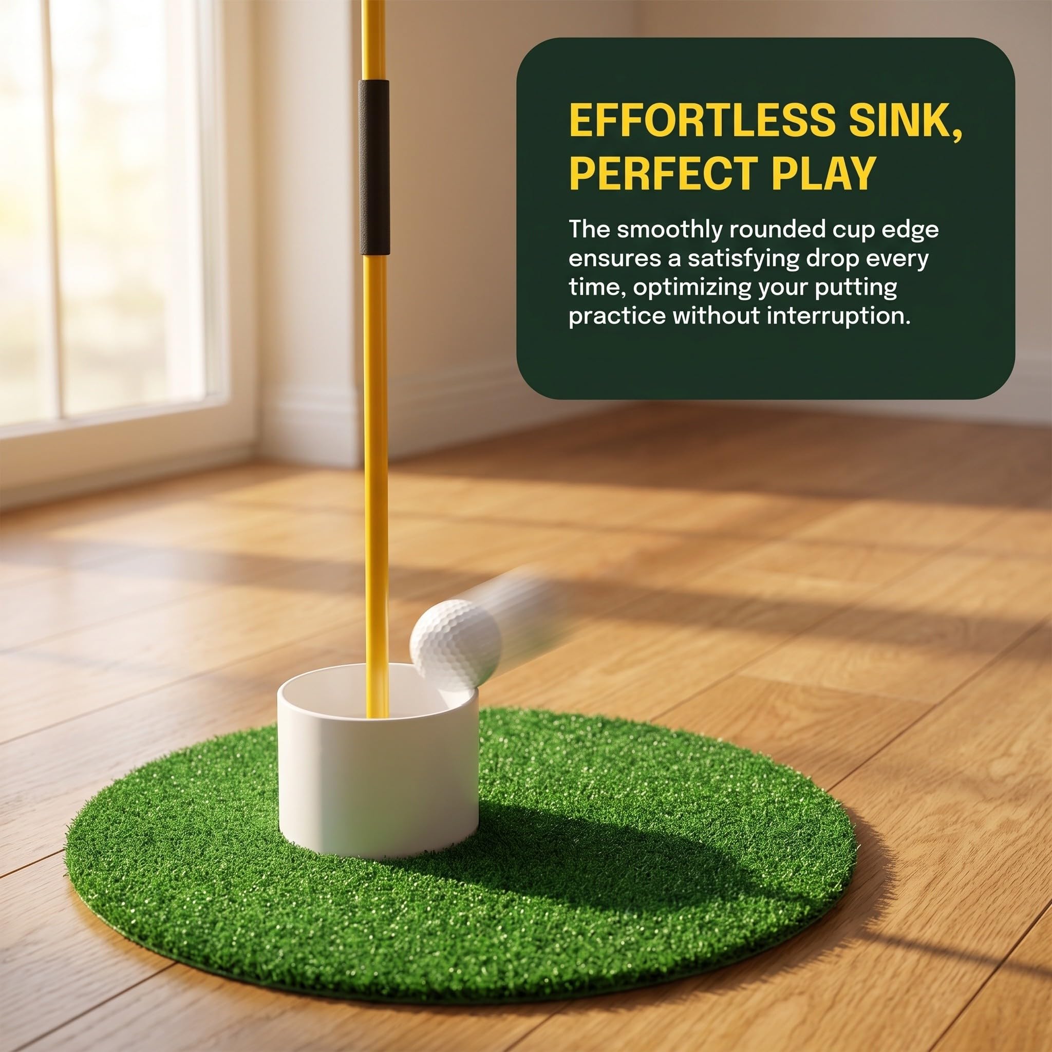 ibasenice Mini banderas de golf con hoyo para putt - 2,72 pies, color