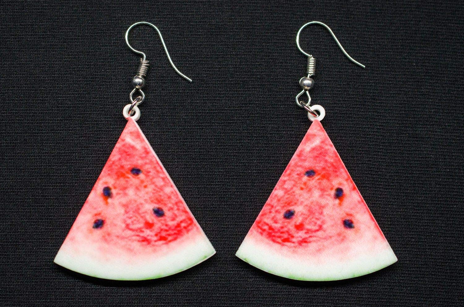Miniblings Melone Ohrringe Miniblings Hänger Wassermelone Obst Sommer Dreieck Melonenstück