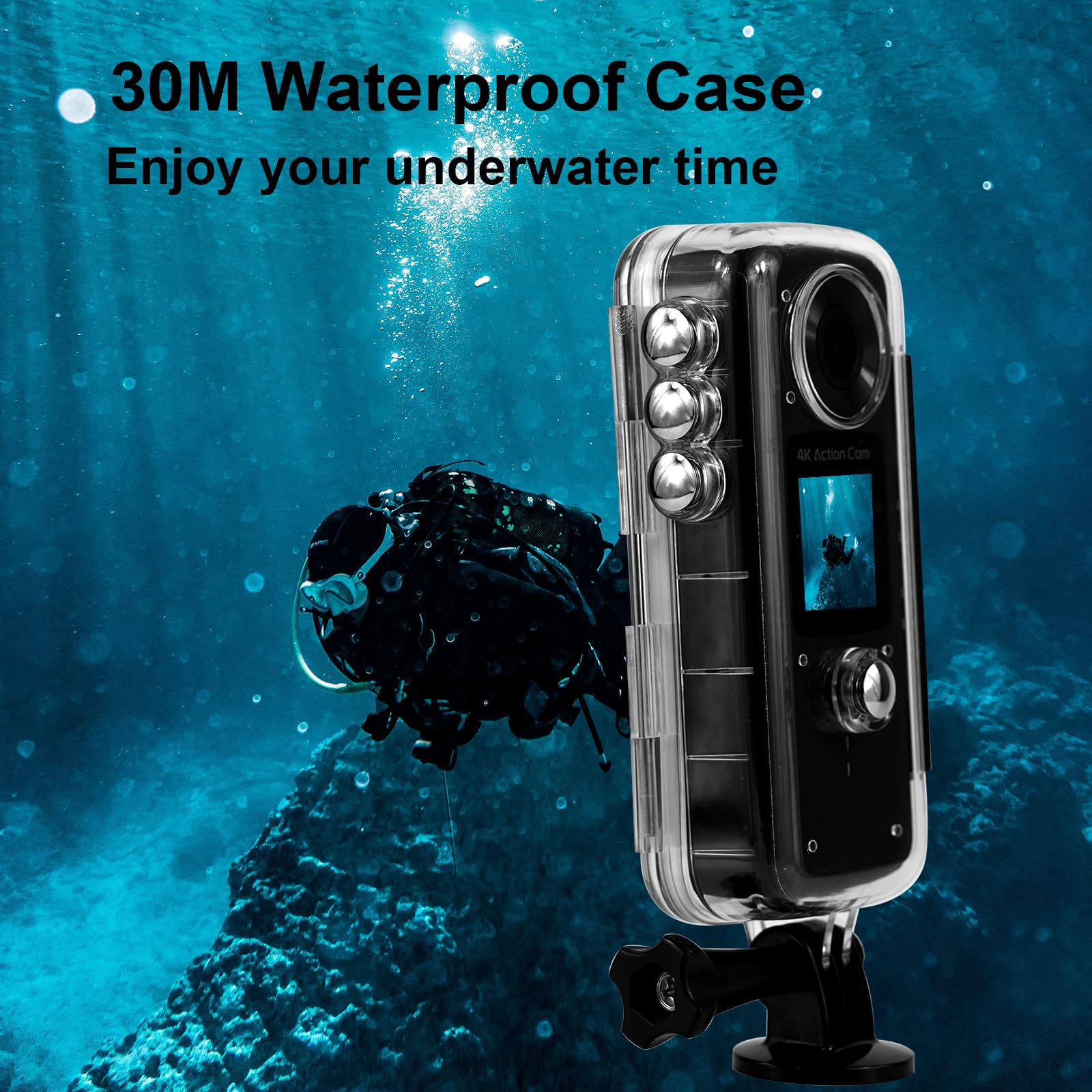 Lenofocus Action Camera 4k 30fps 20mp Wifi Dual Screens Bike