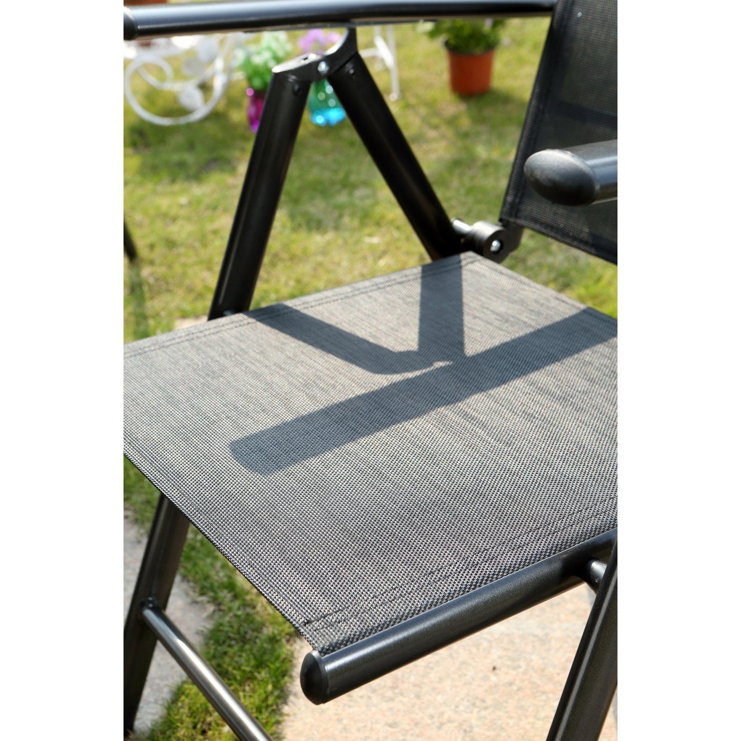 CONCEPT USINE Salon de Jardin Brescia Aluminium Gris 8 Places