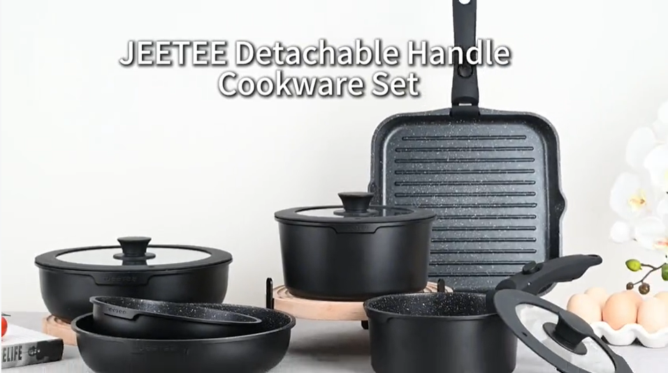 Amazon.com: JEETEE Pots and Pan Set Non Stick 19 Pcs, Cookware Set