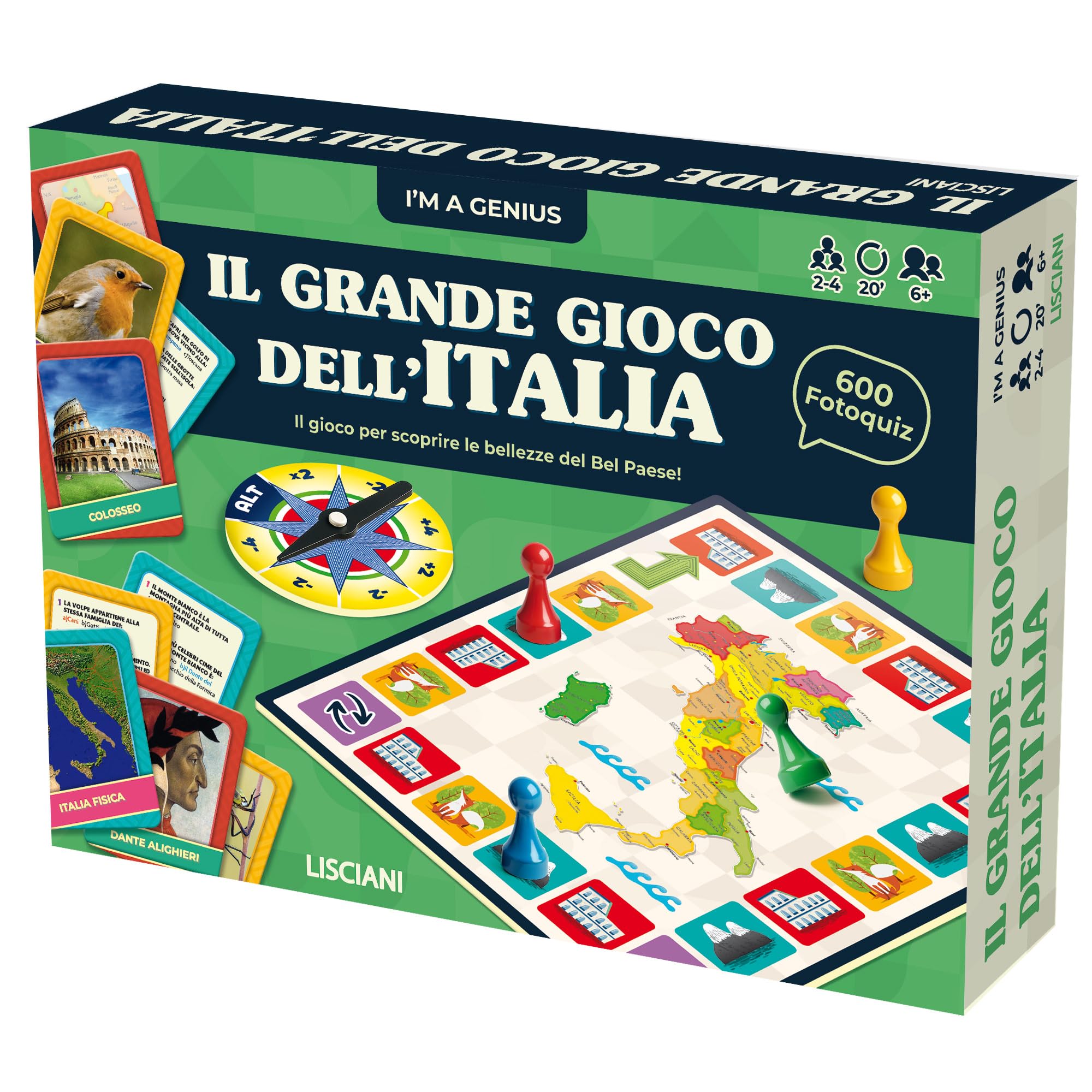 Liscianigiochi 51156 Il Grande Gioco Dell'Italia, Multicolore, ‎6 x 38.8 x 28.5 cm, 700 grammi