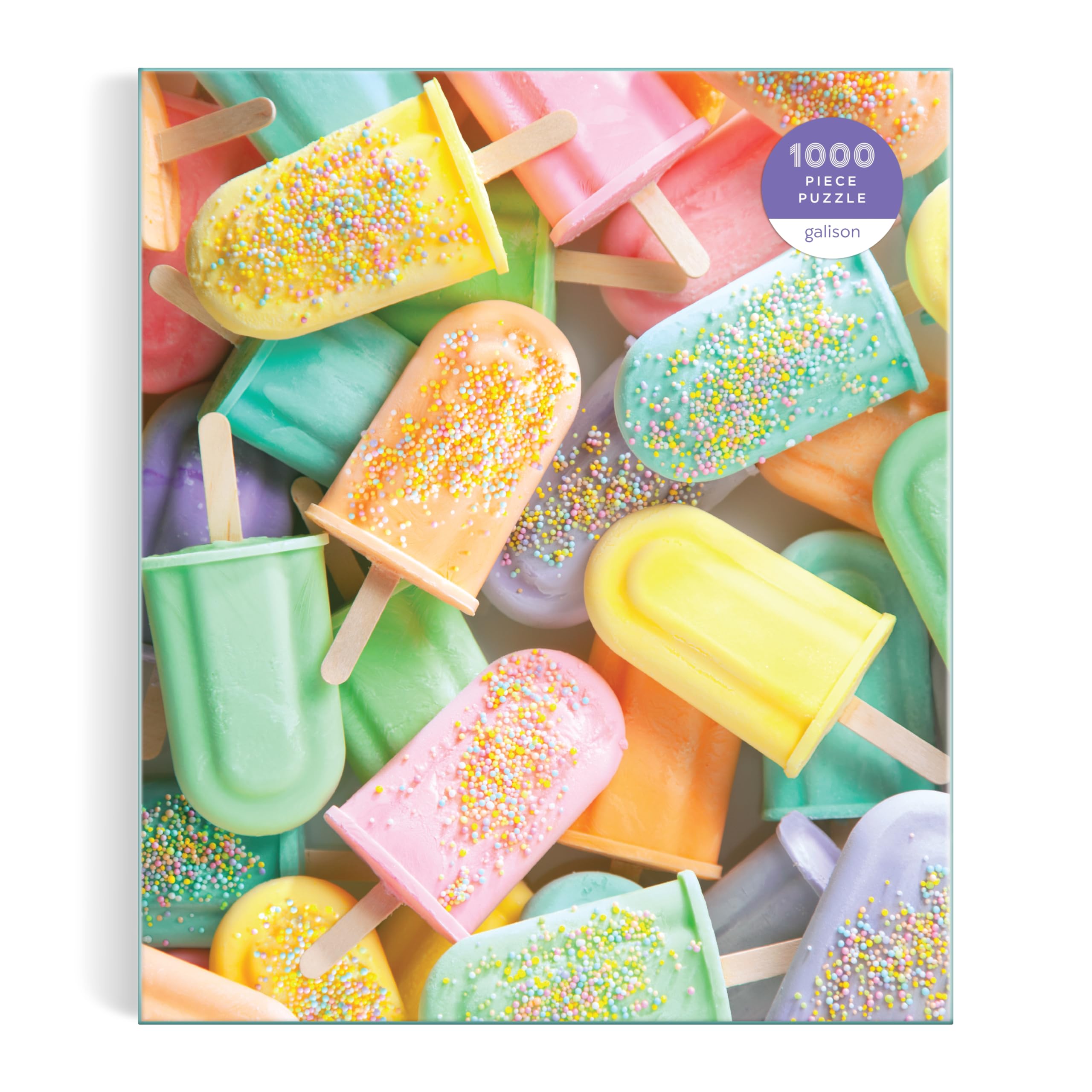 Galison Icy Treats  1000 Piece Puzzle Featuring A Pastel Collage Of Frozen Treats Perfect For Summer