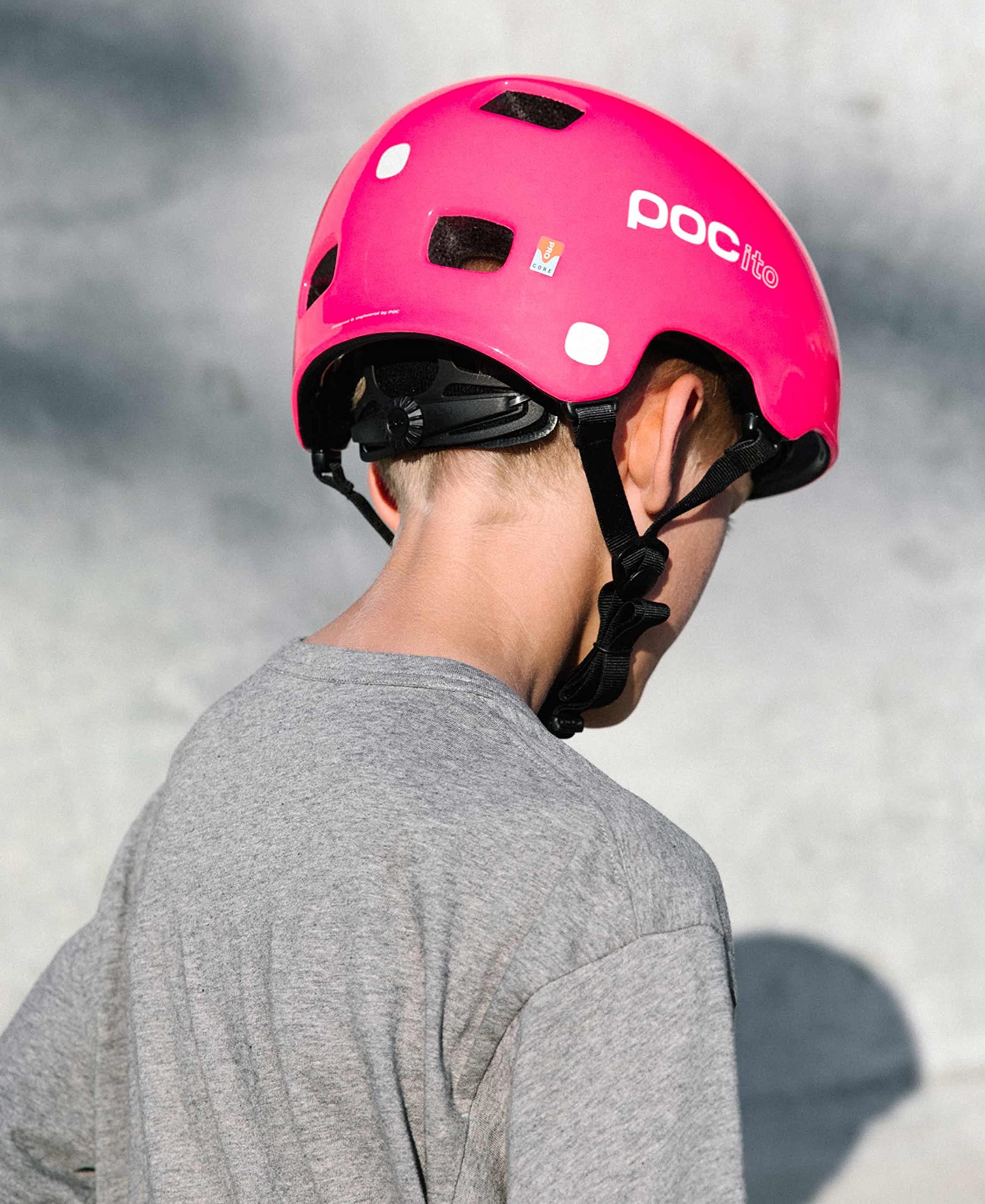 POC POCito Crane MIPS – Casque vélo Enfant avec MIPS Evolve, Coque PC résistante, Couleurs fluorescentes et détails réfléchissants pour sécurité en Ville et Loisirs