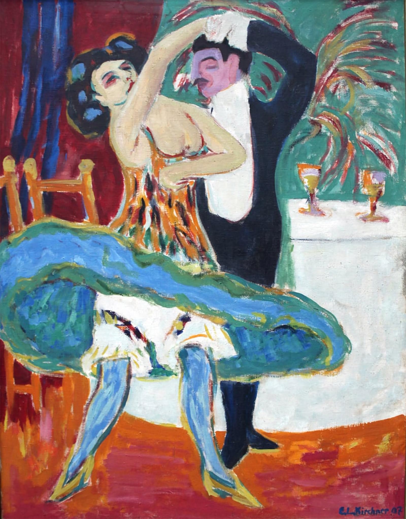 POSTERIIk Famous Print Pop Art Wall Art Graffiti Pfortensteg Chemnitz by Ernst Ludwig Kirchner Art Prints for Home Decor 60x90cm