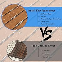 Vista 15 de HZshark Piso de lancha de espuma EVA autoadhesiva de 6mm antideslizante, alfombra marina de teca para lancha, almohadilla de cubierta de espuma