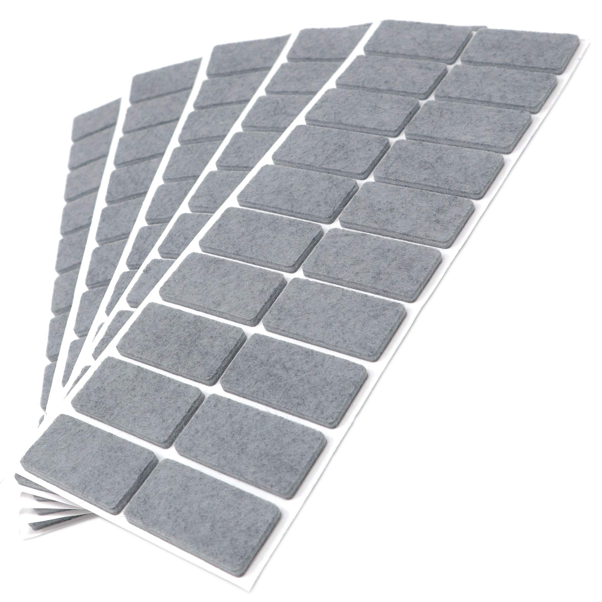 Adsamm® / 8 x zelfklevende viltglijders/Zwart / 50x50 mm/Vierkant/ Meubelviltglijders met een dikte van 3,5 mm/Meubel- en vloerbescherming