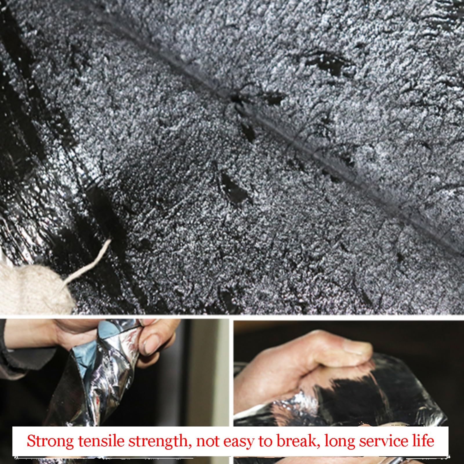 Cinta de reparación de tejas de asfalto impermeable y cinta de sellado F para protección contra fugas, rollo de contrapiso, sellado resistente al agua (T2 mm/A 1 x L7 m)