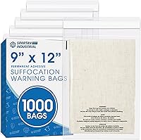Vista 10 de Spartan Industrial - Bolsas de polietileno transparente autosellantes de 5 x 7 pulgadas (1000 unidades) con advertencia de asfixia para embalaje