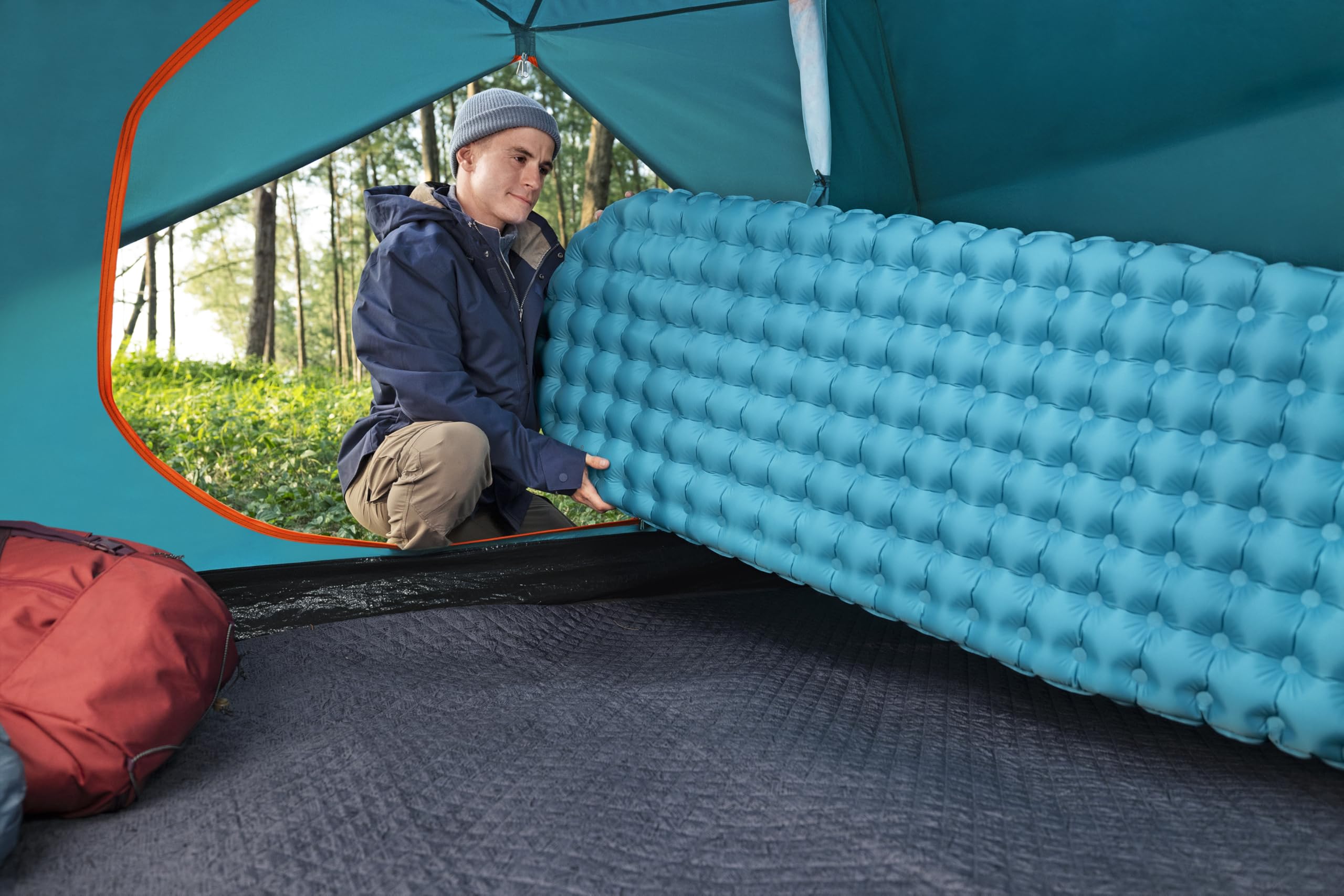 Bestway AlpineLite nadmuchiwana pojedyncza mata do spania typu mumia 183 x 51 x 7,5 cm