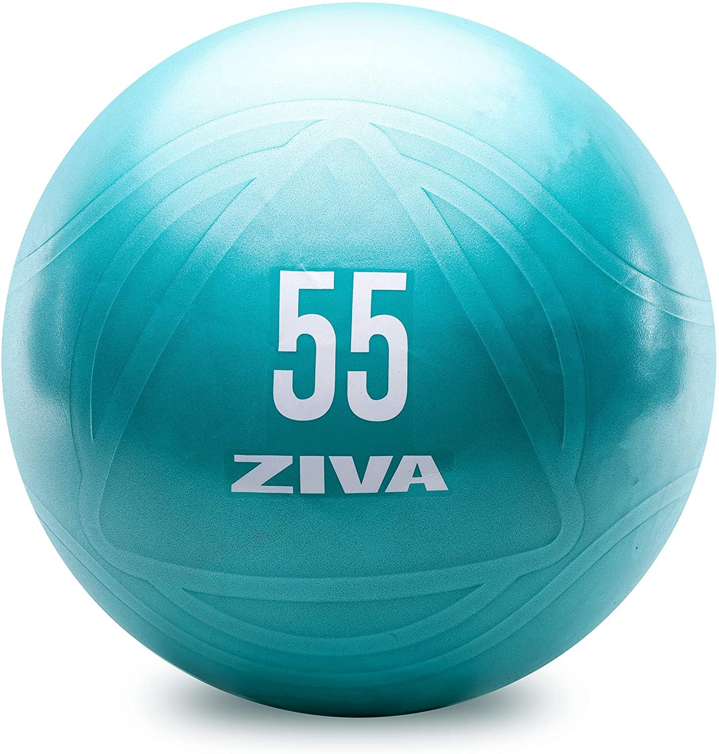 Ziva Anti Burst Core Fitness Exercise Ball - Professional Grade Slip Resistant Yoga Ball for Stability Balance - Includes Hand-Pump - Multiple Sizes
