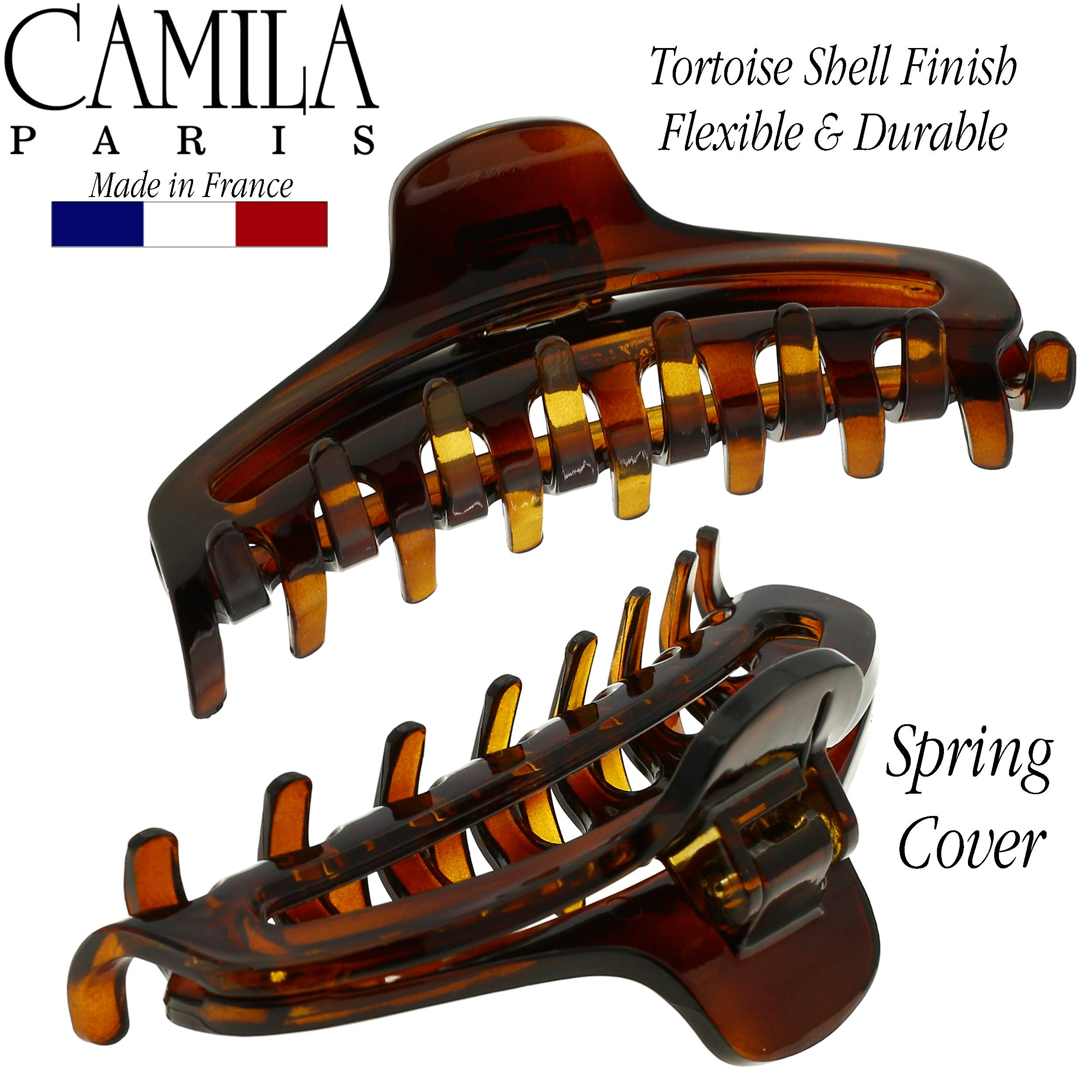 Camila Paris CP2370 Französische Haarspangen für Frauen, 8,9 cm, mittlere Klauenklammer, starker Halt, den ganzen Tag, Mädchen, große Klauenklammern für dickes Haar, keine Beschädigung, kein Rutschen