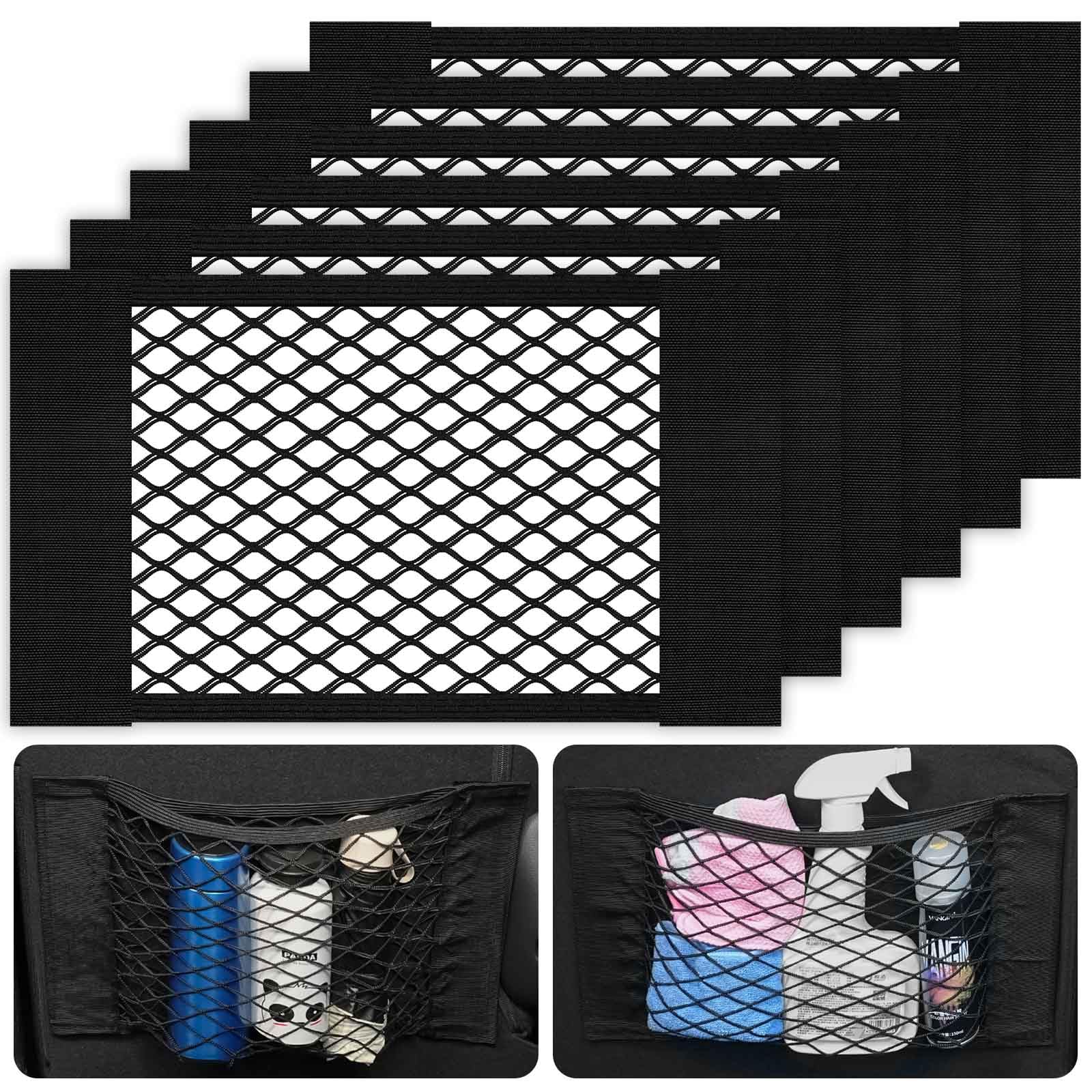 AOOWU Kofferraum Netztasche Auto Gepäcknetz, Starke Elastizität Netz, Universal Kofferraumnetz Schutznetz Mit Klettverschluss, für Auto/SUV Kofferraum Gepäcknetz aus Nylon