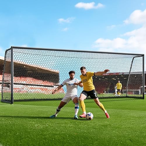 Miniatura 18 de MOPHOTO Soccer Goal, 6X4/8x6/10x6.5/12x6/16x7/18.5x6.5/21x7/24x8ft Soccer Goals for Backyard, Full Size Soccer Goal for Teens & Adults Training