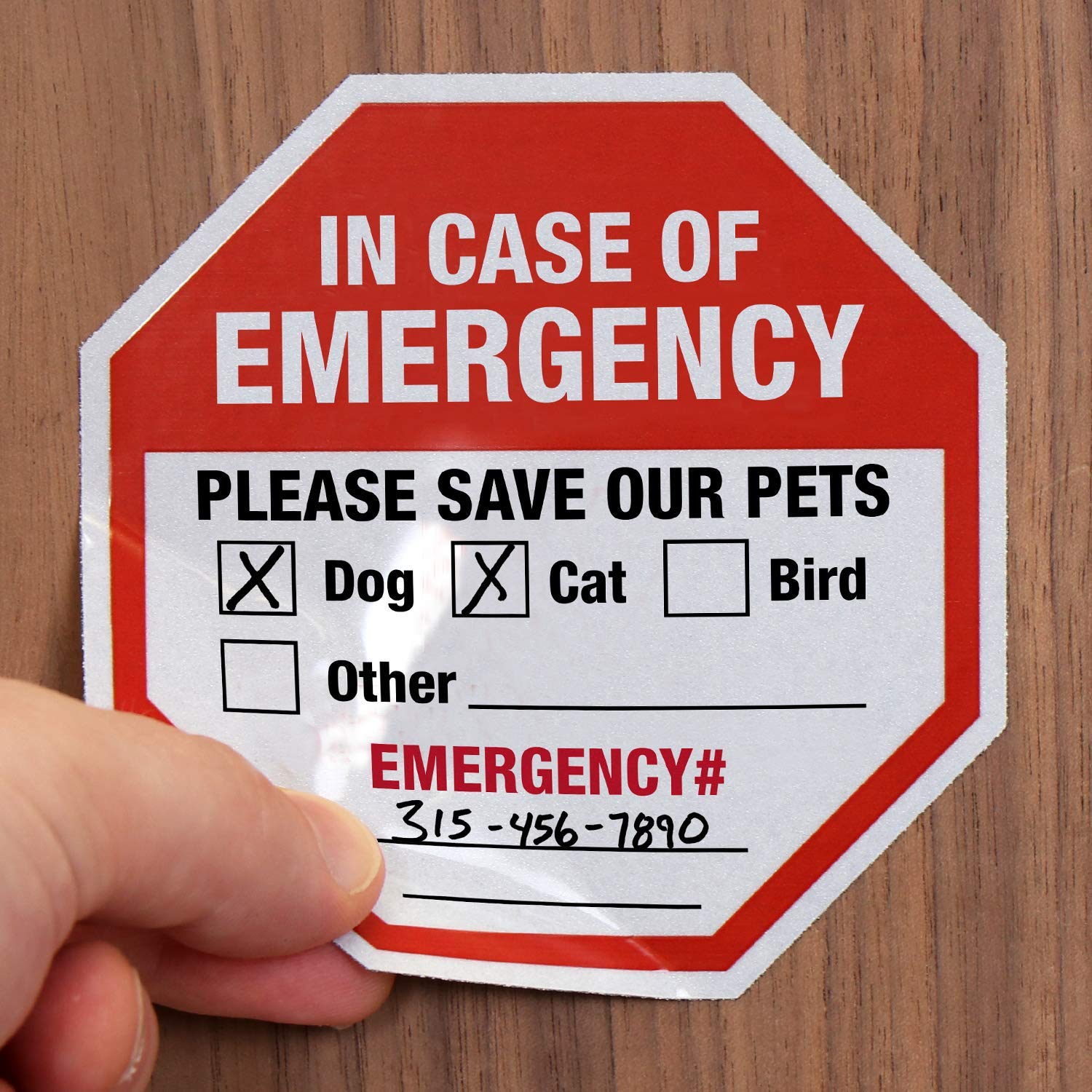 Engineer Grade Reflective Stickers SmartSign Pet Rescue Decal Set ...