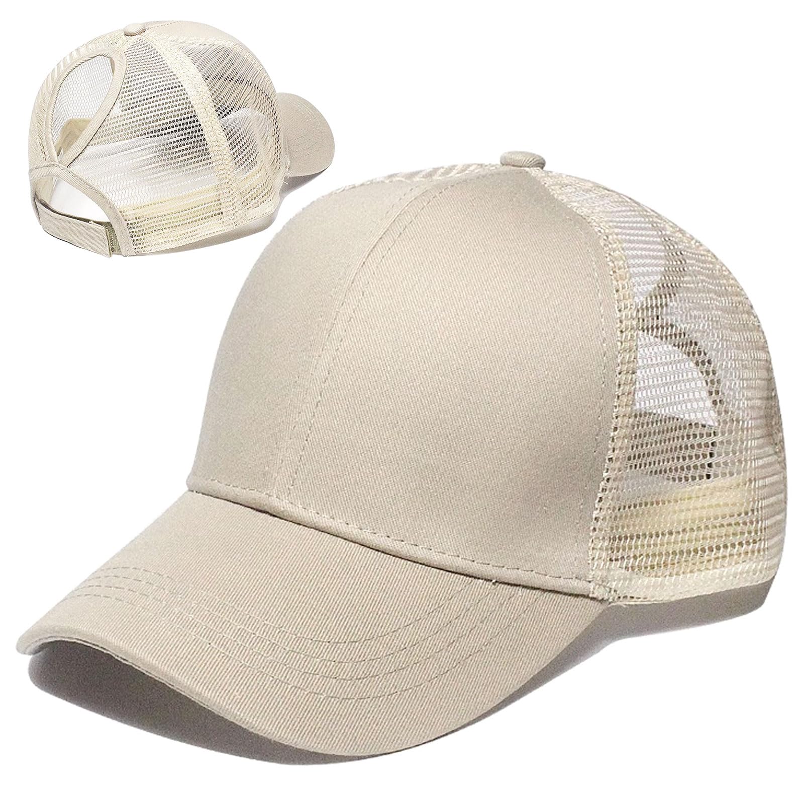 Casquette Baseball Femme MQLSAERI - Avec Ouverture Queue De Cheval Et Maille Respirante